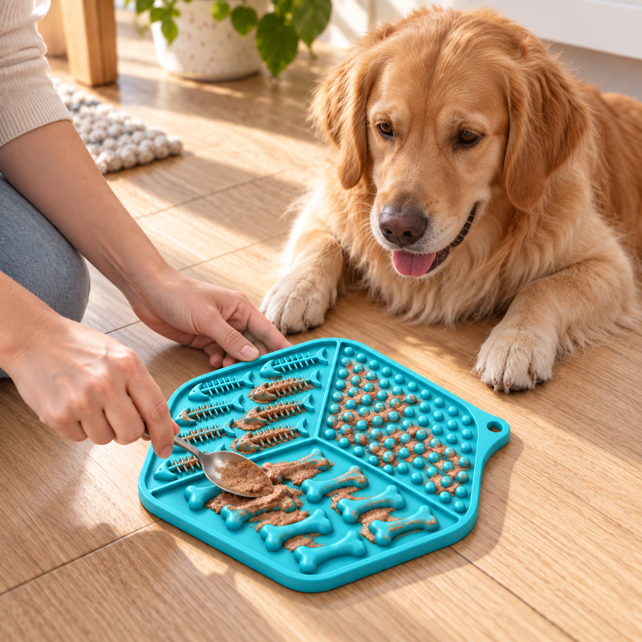 Kit Comelento en uso con mascota - Tokio Pet Shop